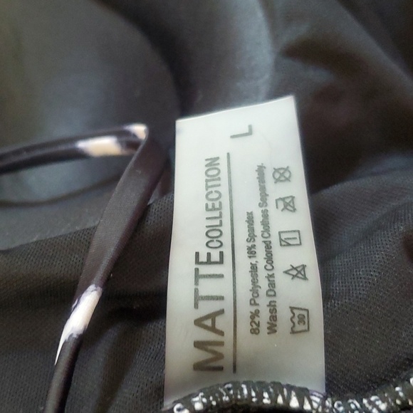 Matte Collection Zebra Print One Piece Swimsuit Size L - Picture 7 of 8